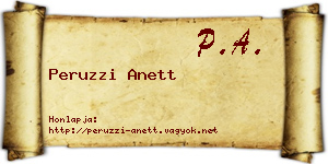 Peruzzi Anett névjegykártya